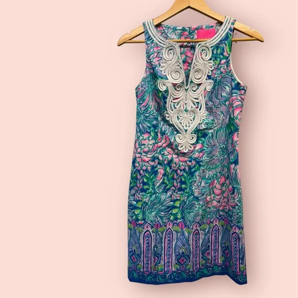 Lilly Pulitzer Gabby Stretch Shift Dress In full bloom - Picture 3 of 14